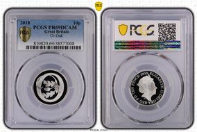 2018 10p O- Oak PR69DCAM