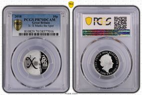 2018 10p X- X Marks the Spot PR70DCAM