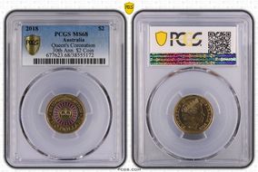 2018 $2 Queen's Coronation Colorized 30th Ann. $2 Coin MS68