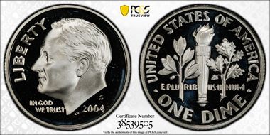 2004-S 10C Silver PR69DCAM