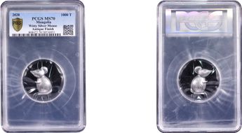 2020 1000 T Witty Silver Mouse Antique Finish MS70