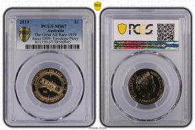 2019 $1 The Great Air Race 1919 Airco DH9- Envelope Privy MS67