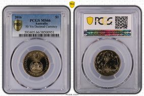 2016 $1 50 Yrs Decimal Currency MS66