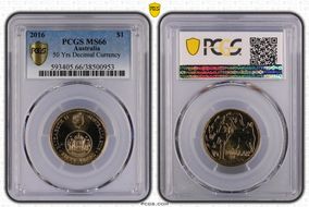 2016 $1 50 Yrs Decimal Currency MS66