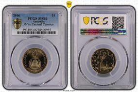 2016 $1 50 Yrs Decimal Currency MS66