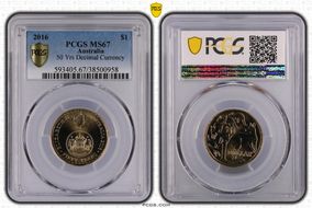 2016 $1 50 Yrs Decimal Currency MS67