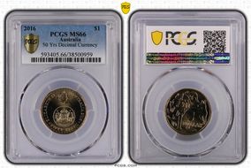 2016 $1 50 Yrs Decimal Currency MS66