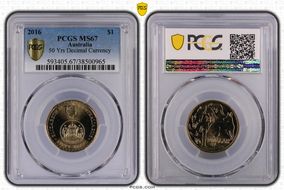 2016 $1 50 Yrs Decimal Currency MS67