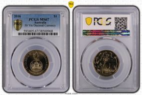 2016 $1 50 Yrs Decimal Currency MS67
