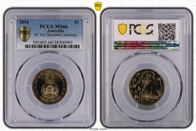 2016 $1 50 Yrs Decimal Currency MS66