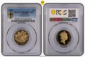 1988 $1 Aboriginal Art PR69DCAM