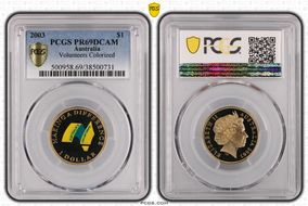 2003 $1 Volunteers Colorized PR69DCAM