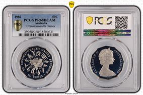 1982 50C Commonwealth Games PR68DCAM