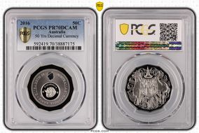 2016 50C 50 Yrs Decimal Currency PR70DCAM