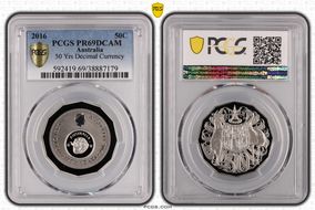 2016 50C 50 Yrs Decimal Currency PR69DCAM