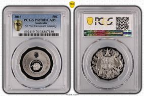 2016 50C 50 Yrs Decimal Currency PR70DCAM