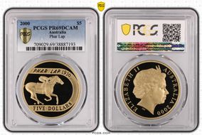 2000 $5 Phar Lap PR69DCAM