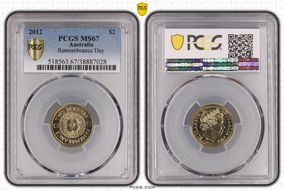 2012 $2 Remembrance Day MS67