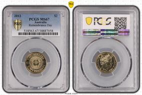 2012 $2 Remembrance Day MS67