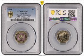 2018 $2 Queen's Coronation Colorized 30th Ann. $2 Coin MS67