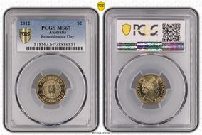 2012 $2 Remembrance Day MS67