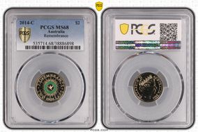 2014-C $2 Remembrance Colorized MS68