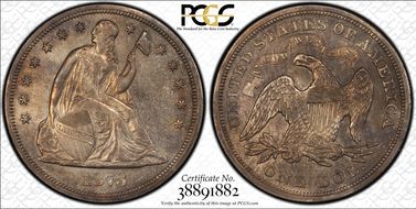 1873-CC $1 Seated AU53