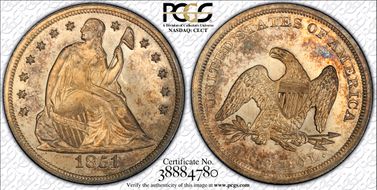 1851 $1 MS62