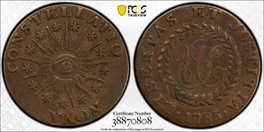 1785 C Nova 1/2P Pointed Rays VF30BN