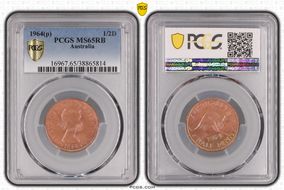 1964 Y. (p) 1/2D MS65RB