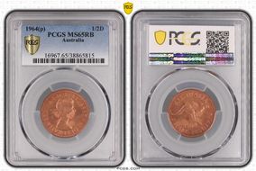 1964 Y. (p) 1/2D MS65RB