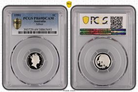 1991 1C Silver PR69DCAM