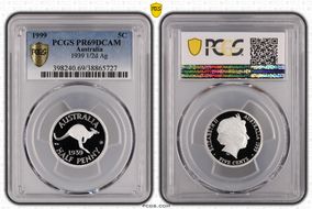 1999 5C 1939 1/2d Ag PR69DCAM