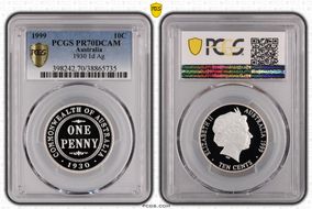 1999 10C 1930 1d Ag PR70DCAM