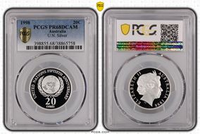 1998 20C United Nations 50th Ann. Ag PR68DCAM