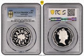 1989 50C Commonwealth Games Ag PR69DCAM