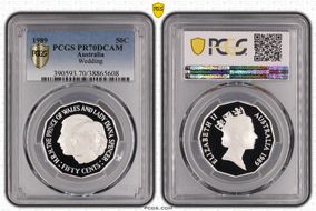 1989 50C Wedding Ag PR70DCAM