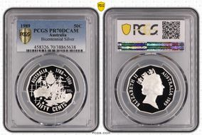 1989 50C Bicentennial Ag PR70DCAM