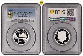2000 $1 HMAS Sydney II PR70DCAM