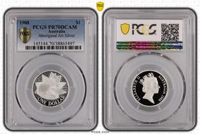1988 $1 Aboriginal Art Ag PR70DCAM
