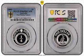 2003 $1 Port Phillip Pattern PR69DCAM