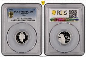1988 $2 Silver PR69DCAM