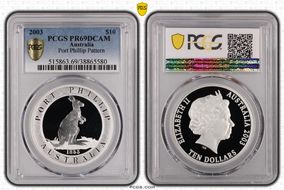 2003 $10 Port Phillip Pattern PR69DCAM