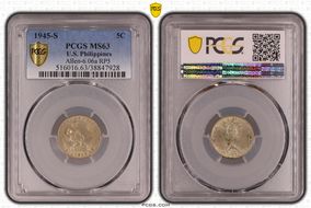 1945-S 5C Allen-6.06a RP5 MS63