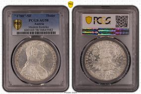 "1780"-S.F. Thaler Modern Restrike (1853-Present) AU58