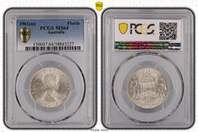 1961(m) Florin MS64