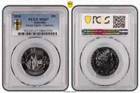 2018 20C Anzac Spirit - Patriotic MS67