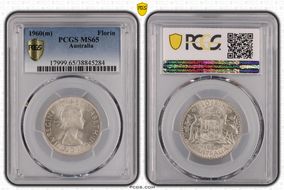 1960(m) Florin MS65