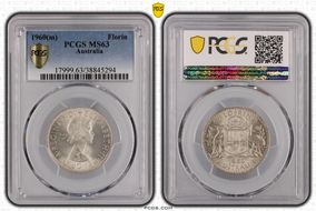 1960(m) Florin MS63