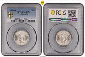 1959(m) Shil KM-59  Ag MS65+